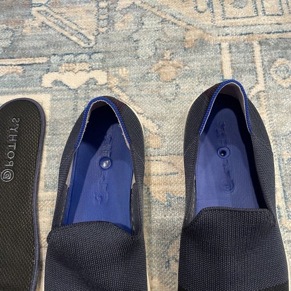 Rothy's Slip On Sneakers Night Stripe Womens US 10.5 Navy Sustainable Recycled - Picture 7 of 12